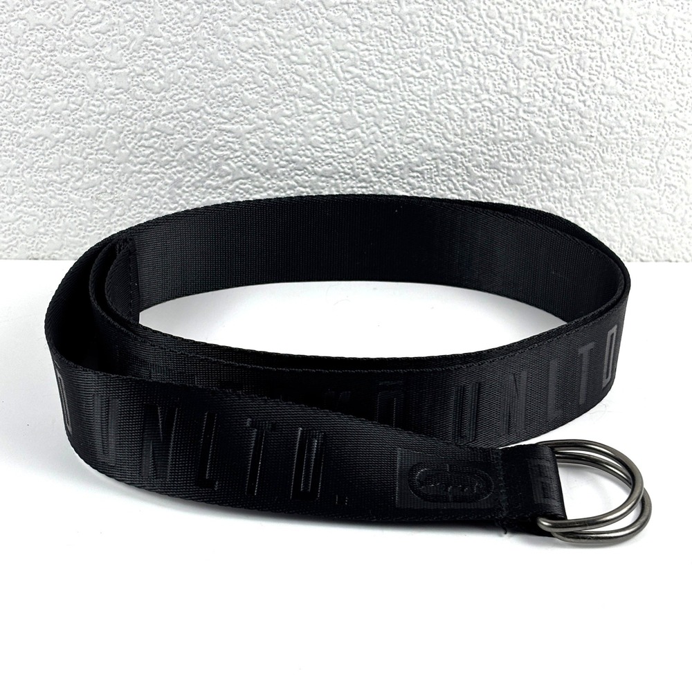 Ecko Unltd Web Belt Mens 52.5 Black Excellent D-Ring Logo Streetwear